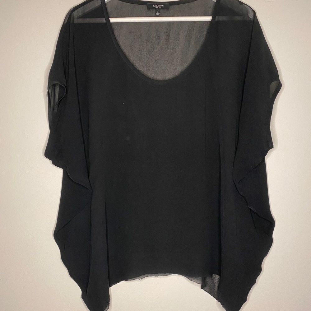 Sheer black Babaton top